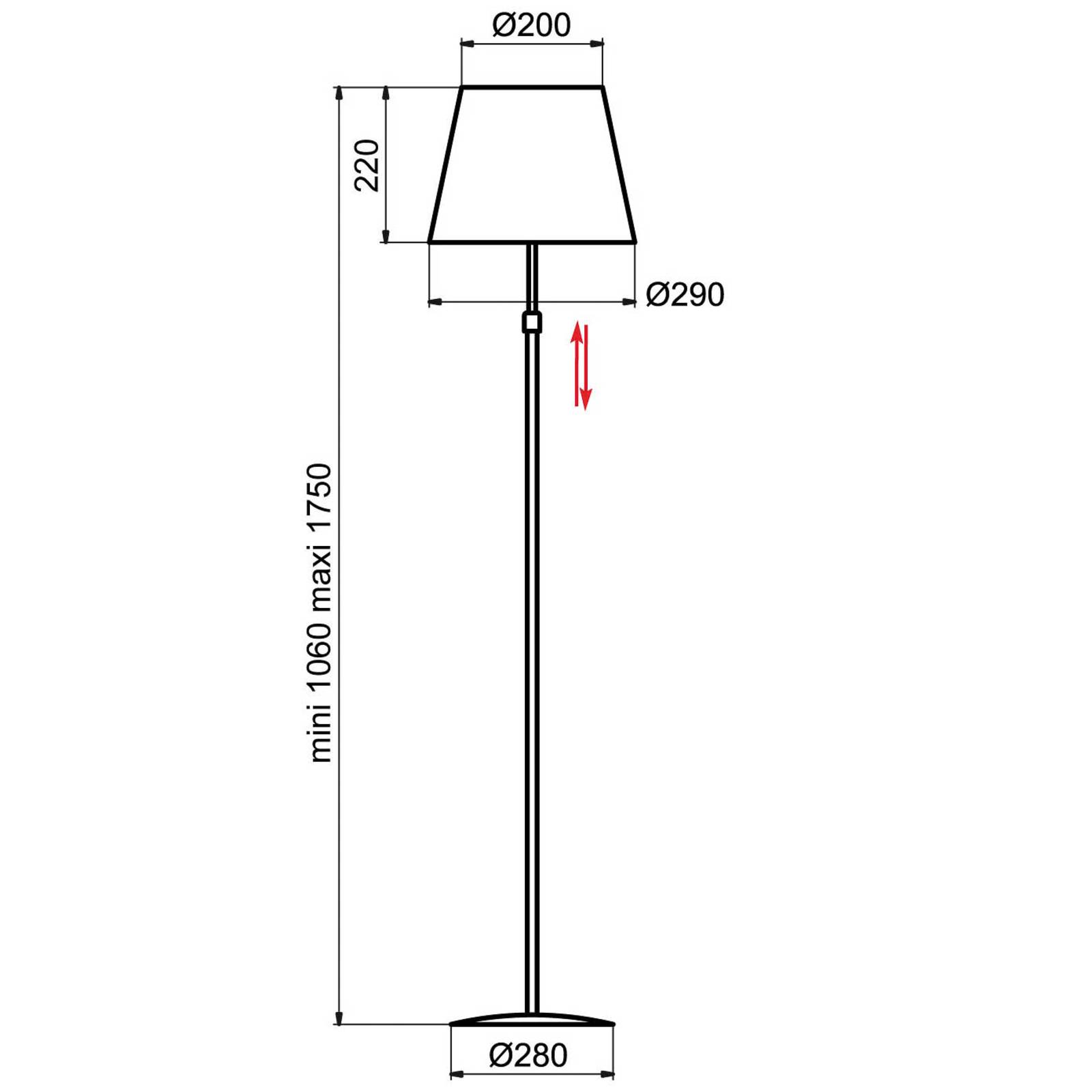 Aluminor Store Stehlampe, alu/weiß von Aluminor