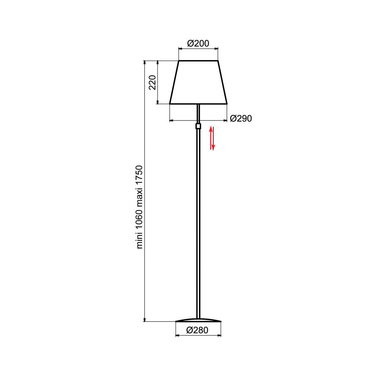 Aluminor Store Stehlampe, schwarz/weiß von Aluminor