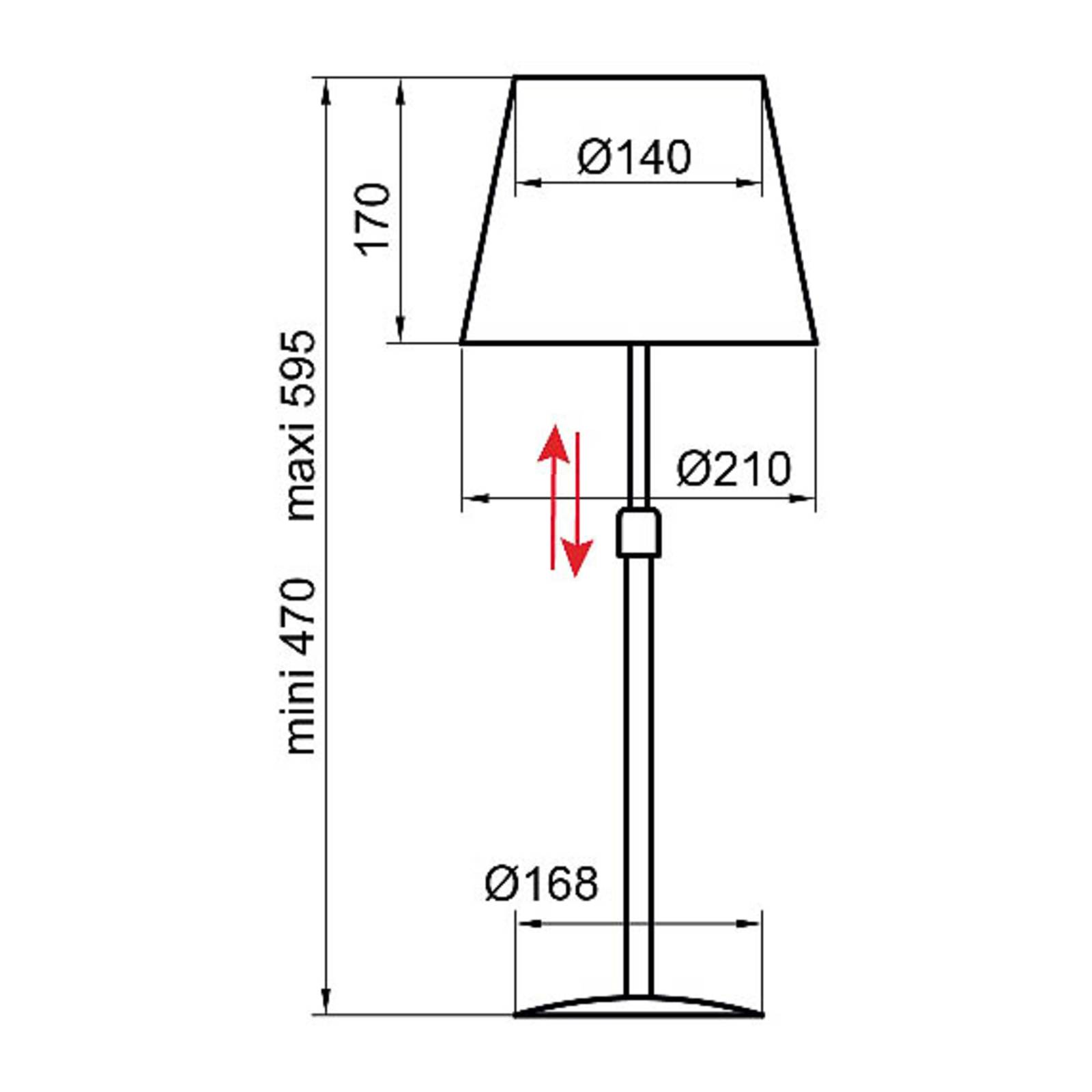 Aluminor Store Tischlampe, alu/weiß von Aluminor