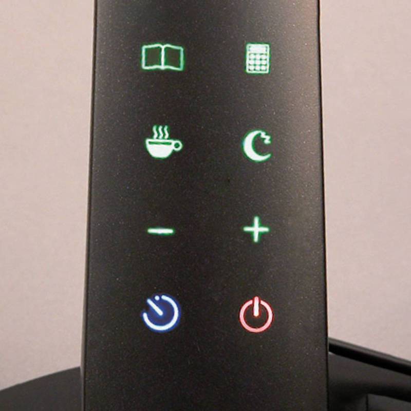 LED-Schreibtischleuchte Zig mit Bedienfeld schwarz von Aluminor