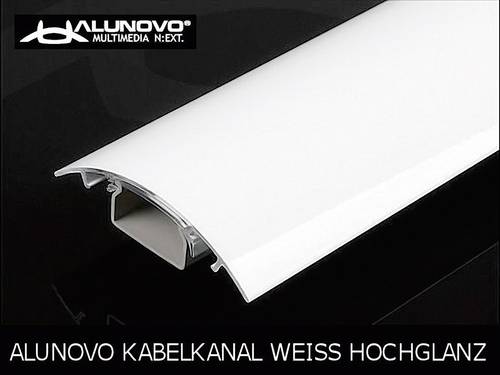 Alunovo HW90-025 Kabelkanal (L x B x H) 250 x 80 x 20mm 1 St. Weiß (glänzend) von Alunovo