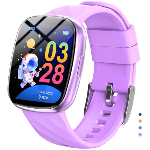 Alutoria Smartwatch Kinder, Kinder Telefonuhr Sport Fitness für Kinder, IP68 Wasserdicht, 100+ Sportmodi, Benachrichtigungen Nachrichten, Fitness-Tracker für Jungen Mädchen, Helles violett Alutoria Smartwatch Kinder, Kinder Telefonuhr Sport Fitness für Kinder, IP68 Wasserdicht, 100+ Sportmodi, Benachrichtigungen Nachrichten, Fitness-Tracker für Jungen Mädchen, Helles violett von Alutoria