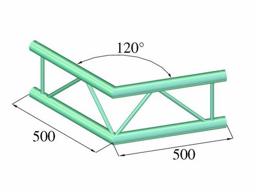 Alutruss BILOCK BQ2-PAC22V 2-Punkt Traverse Ecke 120° von Alutruss