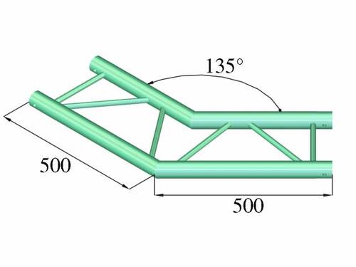 Alutruss BILOCK BQ2-PAC23H 2-Punkt Traverse Ecke 135° von Alutruss