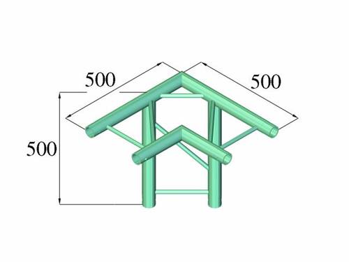 Alutruss BILOCK BQ2-PAL31H 2-Punkt Traverse 3-Weg-Ecke 90° von Alutruss