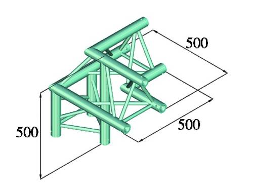 Alutruss TRILOCK 6082AL-31 3-Punkt Traverse 3-Weg-Ecke 90° von Alutruss