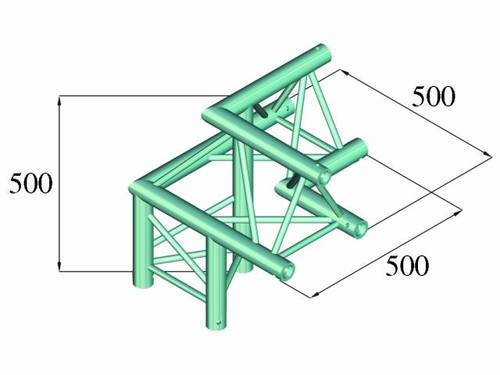 Alutruss TRILOCK 6082AL-32 3-Punkt Traverse 3-Weg-Ecke 90° von Alutruss