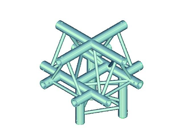 Alutruss TRILOCK E-GL33 T-52 5-Weg-Stück \/ von Alutruss