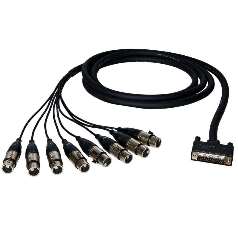 Alva AI25-8X3 analoges Multikabel: 8 x XLR-female -> D-Sub25, 3m von Alva