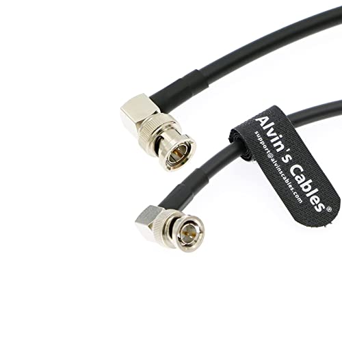 12G BNC-Koaxial-Kabel Alvin's Cables HD SDI BNC Stecker auf Stecker L-Form Originalkabel für 4K Videokamera 1M Schwarz von Alvin's Cables