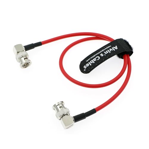 Alvin's Cables 12G SDI Flexibles Koaxialkabel BNC-Stecker auf Stecker rechtwinklig für RED Komodo| Atomos Monitor 75 Ohm abgeschirmtes Kabel für 4K-Videokamera von Alvin's Cables