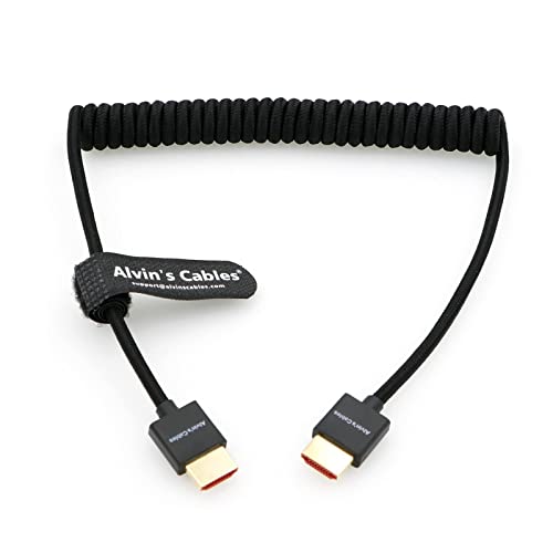 Alvin's Cables 8K 2.1 Full HDMI Geflochtenes Spiralkabel für Atomos Ninja-V 4K-60P Record von Z-CAM für Canon-C70, für Sony A7S3| A9| A74 Alvin's Cables 8K 2.1 Full HDMI Geflochtenes Spiralkabel für Atomos Ninja-V 4K-60P Record von Z-CAM für Canon-C70, für Sony A7S3| A9| A74 von Alvin's Cables