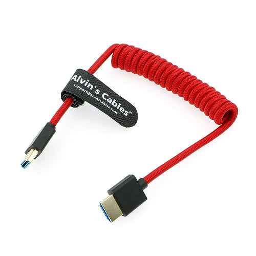 Alvin's Cables 8K 2.1 Full HDMI Kabel, geflochten, hohe Geschwindigkeit, gewickelt, für Atomos Ninja V, Portkeys BM5, für Feelworld Monitor, für Canon C300, Z CAM E2, für Sony FS5 | FS7| A7S3 Kameras Alvin's Cables 8K 2.1 Full HDMI Kabel, geflochten, hohe Geschwindigkeit, gewickelt, für Atomos Ninja V, Portkeys BM5, für Feelworld Monitor, für Canon C300, Z CAM E2, für Sony FS5 | FS7| A7S3 Kameras von Alvin's Cables