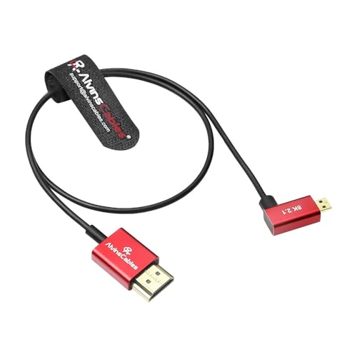 Alvin's Cables 8K 2.1 Micro HDMI rechtwinklig mit Ultra-thin HDMI Spiralkabel für Atomos Ninja V, 8k@60Hz 4K@120Hz Hochgeschwindigkeitskabel für Sony A7RIII A7II A7M3,für Canon R5 M6,45cm|18ins Alvin's Cables 8K 2.1 Micro HDMI rechtwinklig mit Ultra-thin HDMI Spiralkabel für Atomos Ninja V, 8k@60Hz 4K@120Hz Hochgeschwindigkeitskabel für Sony A7RIII A7II A7M3,für Canon R5 M6,45cm|18ins von Alvin's Cables