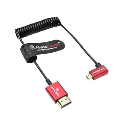 Alvin's Cables 8K 2.1 Ultradünnes linker Winkel Micro HDMI auf HDMI Spiralkabel für Atomos Ninja V, 8K@60Hz 4K@120Hz High-Speed HDMI Kabel für Sony A7RIII A7II A7M3, für Canon R5 M6 Alvin's Cables 8K 2.1 Ultradünnes linker Winkel Micro HDMI auf HDMI Spiralkabel für Atomos Ninja V, 8K@60Hz 4K@120Hz High-Speed HDMI Kabel für Sony A7RIII A7II A7M3, für Canon R5 M6 von Alvin's Cables
