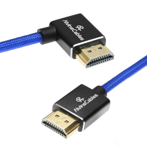 Alvin's Cables 8K HDMI 2.1 Hochgeschwindigkeitskabel 8K@60Hz 4K@120Hz geflochtenes Spiralkabel für Atomos Ninja, für Feelworld, für Sony FS5 FS7 FX9, BMPCC, für Canon C300 C500, rechtwinklig blau Alvin's Cables 8K HDMI 2.1 Hochgeschwindigkeitskabel 8K@60Hz 4K@120Hz geflochtenes Spiralkabel für Atomos Ninja, für Feelworld, für Sony FS5 FS7 FX9, BMPCC, für Canon C300 C500, rechtwinklig blau von Alvin's Cables