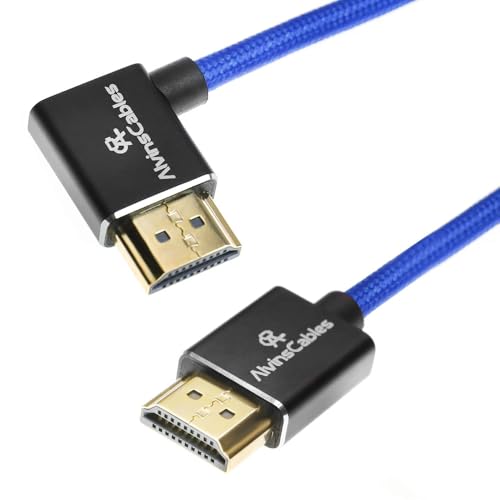 Alvin's Cables 8K HDMI 2.1 Kabel für Atomos Ninja V Monitor, für Sony FS5 FS7, BMPCC, für Canon C300 C500 Kamera, 8K@60Hz 4K@120Hz Hochgeschwindigkeits-geflochtenes Spiralkabel, linkswinklig, blau Alvin's Cables 8K HDMI 2.1 Kabel für Atomos Ninja V Monitor, für Sony FS5 FS7, BMPCC, für Canon C300 C500 Kamera, 8K@60Hz 4K@120Hz Hochgeschwindigkeits-geflochtenes Spiralkabel, linkswinklig, blau von Alvin's Cables