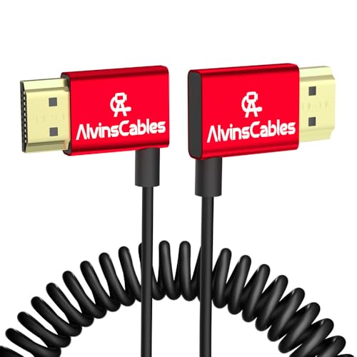Alvin's Cables 8K HDMI-Kabel 2.1 48 Gbit/s High Speed Φ2,4 mm ultradünnes HDMI 8K@60Hz 4K@120Hz für Sony A7 A9, BMPCC, Canon C70, Atomos Ninja, SmallHD, links-nach-rechts abgewinkeltes Spiralkabel Alvin's Cables 8K HDMI-Kabel 2.1 48 Gbit/s High Speed Φ2,4 mm ultradünnes HDMI 8K@60Hz 4K@120Hz für Sony A7 A9, BMPCC, Canon C70, Atomos Ninja, SmallHD, links-nach-rechts abgewinkeltes Spiralkabel von Alvin's Cables