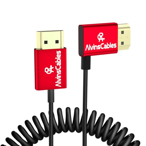 Alvin's Cables 8K HDMI-Kabel 2.1 48 Gbit/s High Speed ​​Φ2,4 mm ultradünnes HDMI 8K@60Hz 4K@120Hz für Sony A7 A9, BMPCC, für Panasonic GH5, für Canon C70, für Atomos Ninja, für SmallHD, gerade gewicke von Alvin's Cables