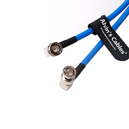 Alvin's Cables BNC-Koaxialkabel 12G HD-SDI BNC-Stecker auf Stecker L-förmig Original-Kabel für 4K-Videokamera 1 m Blau von Alvin's Cables