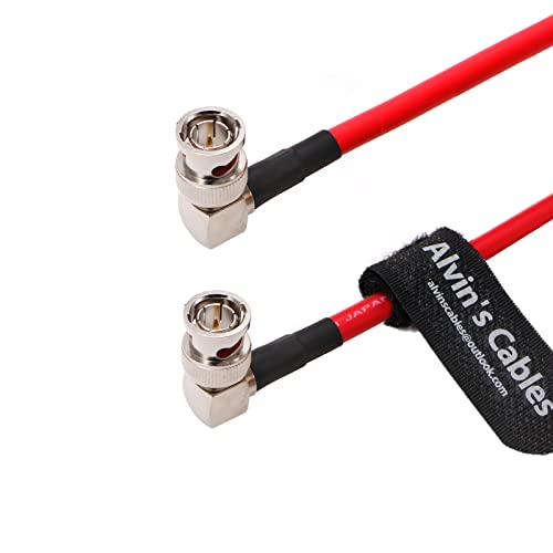 Alvin's Cables BNC-Koaxialkabel 12G HD-SDI BNC-Stecker auf Stecker L-förmig Original-Kabel für 4K-Videokamera 1m Rot von Alvin's Cables