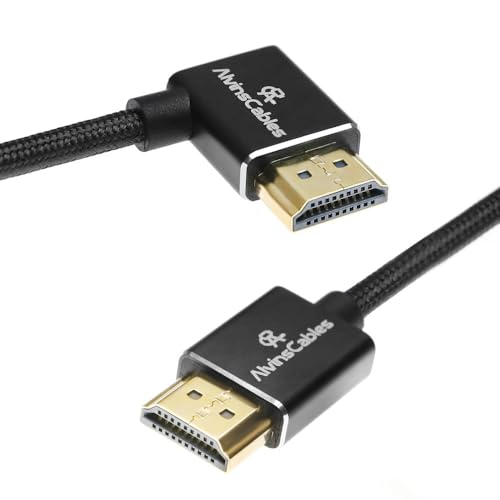 Alvin's Cables Geflochtenes 8K HDMI 2.1 Spiralkabel High Speed 8K @ 60Hz 4K@120Hz für Atomos Ninja, Feelworld, Sony FS5 FS7 FX9, BMPCC, Canon C300 C500, rechtwinklig, Schwarz Alvin's Cables Geflochtenes 8K HDMI 2.1 Spiralkabel High Speed 8K @ 60Hz 4K@120Hz für Atomos Ninja, Feelworld, Sony FS5 FS7 FX9, BMPCC, Canon C300 C500, rechtwinklig, Schwarz von Alvin's Cables