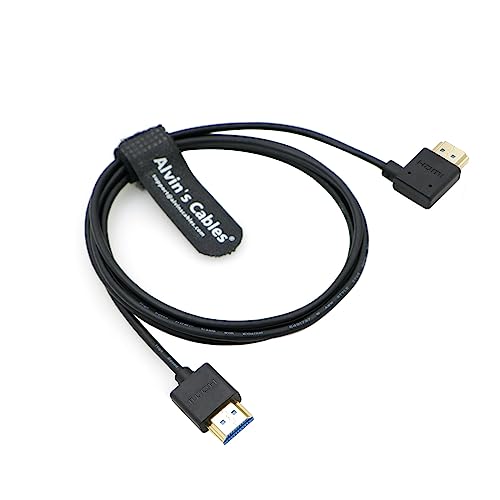 Alvin's Cables HDMI-Kabel, 8 K, 2.1, hohe Geschwindigkeit für Atomos Ninja V Monitor rechts auf links, HDMI-Kabel für Z CAM E2, für Sony FS5 | FS7| A7S3 Kameras 4,9 ft | 1,5 m von Alvin's Cables