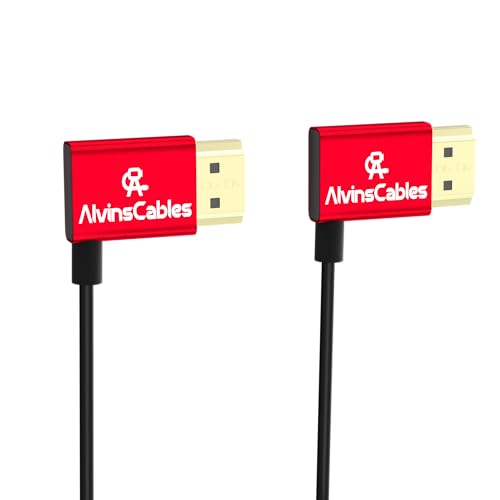 Alvin's Cables HDMI-Kabel 8K 2.1 48 Gbit/s High Speed Φ2,4 mm ultradünnes rechtwinkliges HDMI A auf A 8K@60Hz 4K@120Hz für Canon C70, für Sony A7 A9, Blackmagic Kamera, Atomos, SmallHD Monitor,30cm Alvin's Cables HDMI-Kabel 8K 2.1 48 Gbit/s High Speed Φ2,4 mm ultradünnes rechtwinkliges HDMI A auf A 8K@60Hz 4K@120Hz für Canon C70, für Sony A7 A9, Blackmagic Kamera, Atomos, SmallHD Monitor,30cm von Alvin's Cables