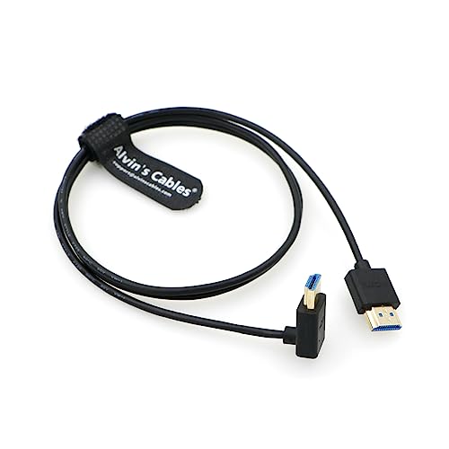 Alvin's Cables HDMI Kabel 8K 2.1 High Speed für Atomos Ninja V HDMI Monitor gerade nach unten Kabel für Z CAM E2, für Sony FS5 | FS7| A7S3 39,4 Zoll | 1 m von Alvin's Cables