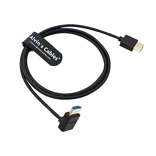 Alvin's Cables HDMI-Kabel 8K 2.1 High Speed für Atomos Ninja V HDMI-Monitor gerade nach unten Kabel für Z CAM E2, für Sony FS5 | FS7| A7S3 Kameras 6,6 ft | 2 m von Alvin's Cables