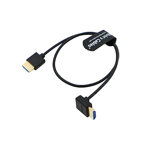 Alvin's Cables HDMI-Kabel 8K 2.1 High Speed für Atomos Ninja V Monitor gerade nach unten HDMI-Kabel für Z CAM E2, für Sony FS5 | FS7| A7S3 Kameras 19,7 Zoll | 50 cm von Alvin's Cables