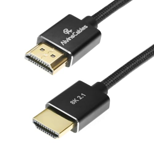 Alvin's Cables HDMI auf HDMI Kabel 8K 2.1 8K@60Hz 4K@120Hz High Speed HDMI Kabel für Atomos Ninja für Sony FS5 FS7 FX9,BMPCC für Canon C300 C500 Geflochtenes Spiralkabel Schwarz Alvin's Cables HDMI auf HDMI Kabel 8K 2.1 8K@60Hz 4K@120Hz High Speed HDMI Kabel für Atomos Ninja für Sony FS5 FS7 FX9,BMPCC für Canon C300 C500 Geflochtenes Spiralkabel Schwarz von Alvin's Cables