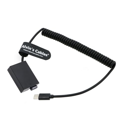 Alvin's Cables LP-E8 Akku Dummy auf PD USB C decodiert LP-E8 Stromkabel gewickelt, Ersatz für Canon EOS 700D 650D 600D 550D Rebel T5i T4i T3i T2i Kameras von Alvin's Cables
