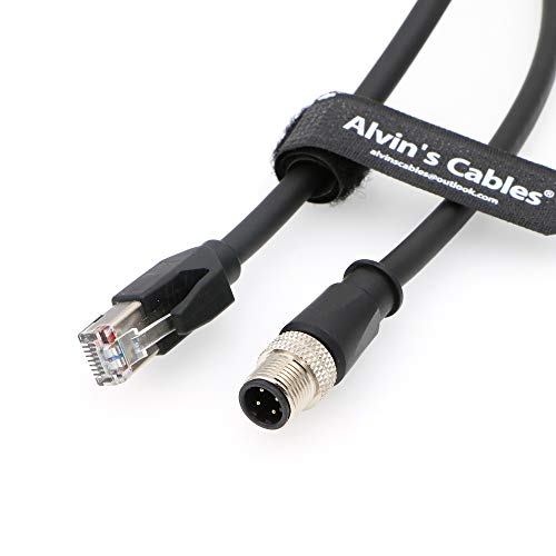 Alvin's Cables M12 4 Position D Coded auf RJ45-Ethernet-Kabel M12 4-Pin Stecker auf RJ45-Stecker Netzwerk CAT5e abgeschirmtes Kabel Industrielles Ethernet-Kabel 3M von Alvin's Cables