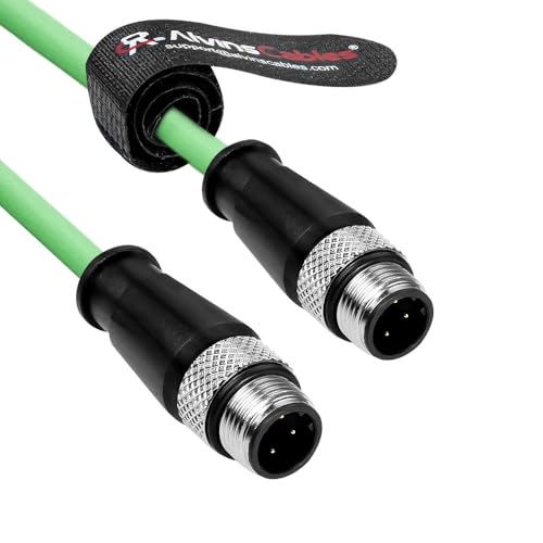 Alvin's Cables M12 D-Code 4 Pin auf Stecker M12 D-Code 4 Pin Ethernet-Kabel für Keyence Baumer Sick Kamera, hochwertiges CAT6A-Kabel für industrielle Automatisierung, Ethercat/Profinet 3,3ft/1m Grün Alvin's Cables M12 D-Code 4 Pin auf Stecker M12 D-Code 4 Pin Ethernet-Kabel für Keyence Baumer Sick Kamera, hochwertiges CAT6A-Kabel für industrielle Automatisierung, Ethercat/Profinet 3,3ft/1m Grün von Alvin's Cables