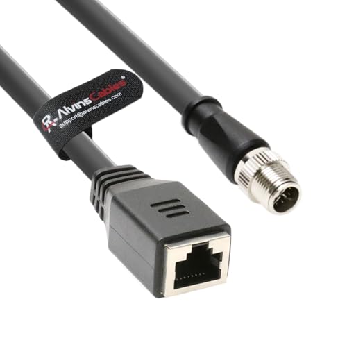 Alvin's Cables M12 X-CODE 8-poliger Stecker auf RJ45 Ethernet-Kabel für Keyence CogNex-Kamera, CAT6A Kabel mit hoher Brennweite RJ45 für industrielle Automatisierung, Fieldbus-Modul, Robotik 3,3ft/1m Alvin's Cables M12 X-CODE 8-poliger Stecker auf RJ45 Ethernet-Kabel für Keyence CogNex-Kamera, CAT6A Kabel mit hoher Brennweite RJ45 für industrielle Automatisierung, Fieldbus-Modul, Robotik 3,3ft/1m von Alvin's Cables