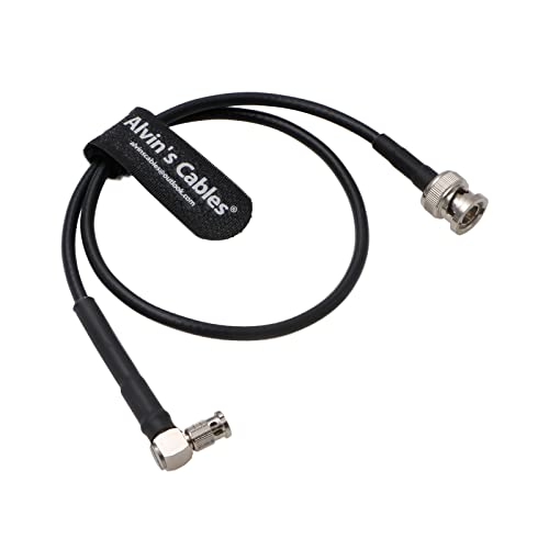 Alvin's Cables Micro-BNC-Stecker High Density BNC rechtwinklig auf BNC Stecker 6G HD SDI Koaxialkabel für Blackmagic-Video-Assist 75 Ohm 50cm von Alvin's Cables