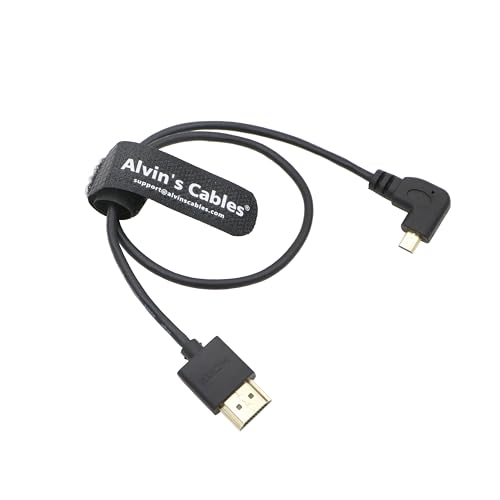 Alvin's Cables Micro HDMI auf HDMI Kabel 8K60P High-Speed 2.1 für Sony a7 IV FX30 ZV-E10, für Canon R5C R5 R6, Atomos Shinobi Ninja V, 45 cm, rechtwinkliger Micro-HDMI Alvin's Cables Micro HDMI auf HDMI Kabel 8K60P High-Speed 2.1 für Sony a7 IV FX30 ZV-E10, für Canon R5C R5 R6, Atomos Shinobi Ninja V, 45 cm, rechtwinkliger Micro-HDMI von Alvin's Cables