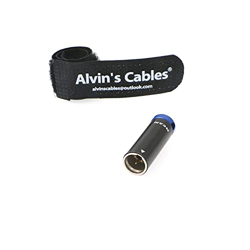 Alvin's Cables Mini-XLR-Stecker mit niedrigem Profil, 3-polig, Original-Stecker für Audio-Mikrofon, Blau von Alvin's Cables