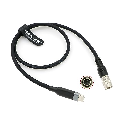 Alvin's Cables PD USB C Typ-C auf Hirose 4 Pin Stecker Stromkabel für Zoom F4 F8 F8N Audiorecorder Sound Devices 688 644 633 60cm von Alvin's Cables