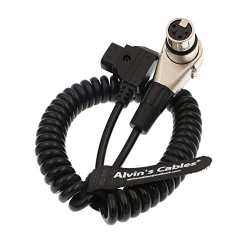 Alvin's Cables XLR 4 Pin Buchse Rechtwinklig zu D-Tap Spiral Kabel für ARRI Alexa Camera Monitor von Alvin's Cables
