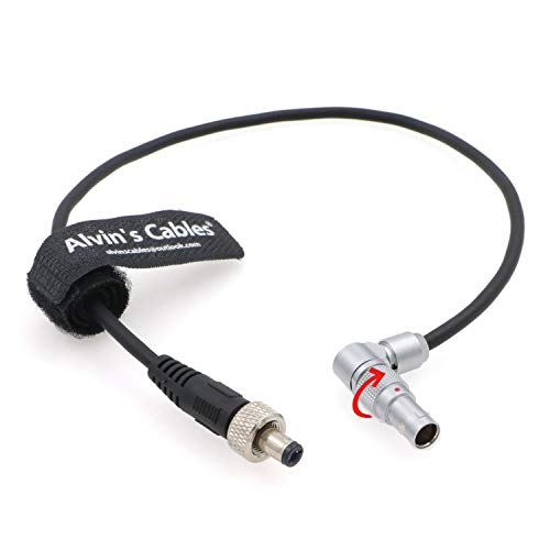 Alvin's Cables Z CAM E2 Flaggschiff Drehbares Rechtwinkliges 2 Pin Stecker zu Verriegelungs DC Kabel für Atomos Shinobi Ninja V OSEE G7 Monitor für Z CAM E2-S6 E2-F6 E2-F8 von Alvin's Cables