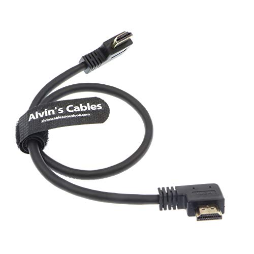 Alvin's Cables Z Cam E2 L Form 4K 60P HDMI Cable für Atomos Shinobi Ninja V Monitor Portkeys BM5 Rechtwinklig auf rechtwinklig High Speed HDMI Kabel 45cm von Alvin's Cables