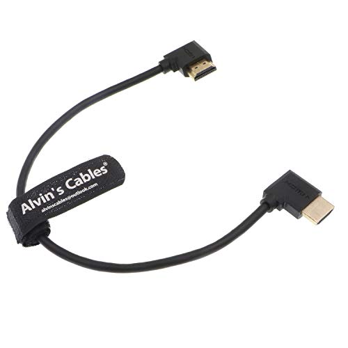 Alvin's Cables Z Cam E2 L-Form 4K 60P HDMI-Kabel für Atomos Shinobi Ninja V Monitor|Portkeys BM5 Linker Winkel zu rechtem Winkel High Speed HDMI Kabel 30cm von Alvin's Cables