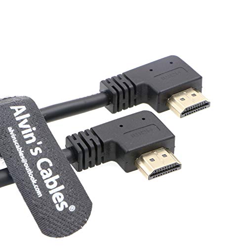 Alvin's Cables Z Cam E2 L-Form 4K 60P HDMI Kabel für Atomos Shinobi Ninja V Monitor Portkeys BM5 rechtwinklig auf rechtwinklig High Speed HDMI Kabel 30CM von Alvin's Cables