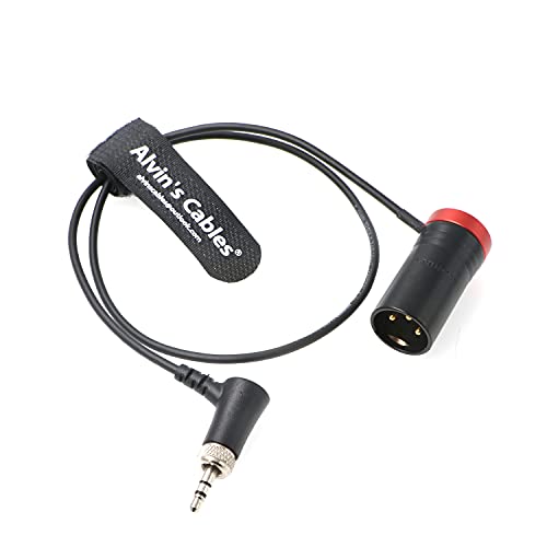 Low-Profile-Audiokabel für Sennheiser-EK-2000 XLR 3-poliger Stecker auf Verriegelung, 3,5 mm-TRS rechtwinkliges symmetrisches Kabel für Sound Devices 633 688 Zaxcom Zoom Alvin's Cables Rot von Alvin's Cables