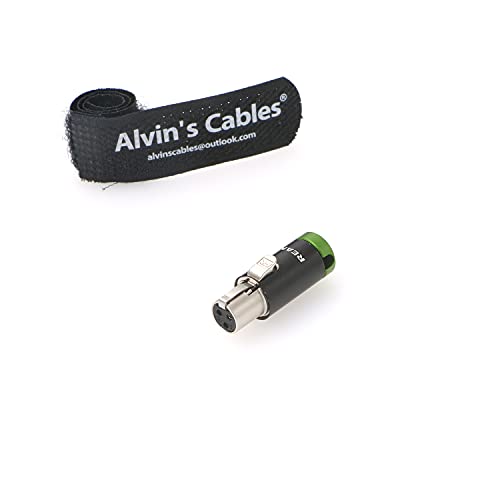 TA3F 3 Pin Buchse Mini XLR Original Stecker Low-Profile für Audio Mikrofonkabel Alvins Cables|Grün von Alvin's Cables