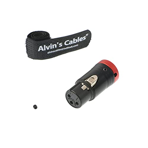 TA3F 3 Pin Buchse Mini XLR Original Stecker Low-Profile für Audio Mikrofonkabel Alvins Cables|Rot von Alvin's Cables