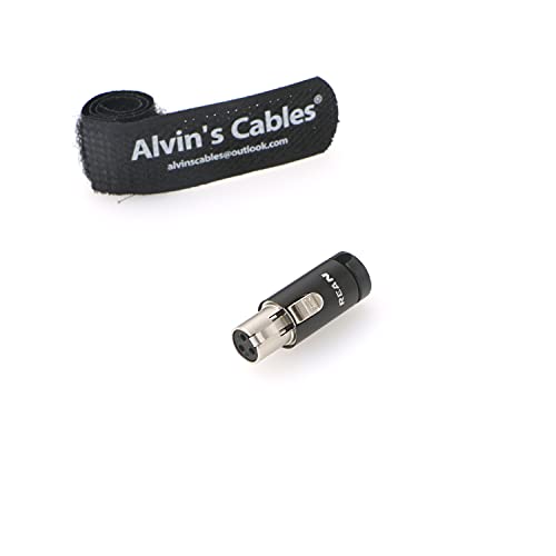 TA3F 3 Pin Buchse Mini XLR Original Stecker Low-Profile für Audio Mikrofonkabel Alvins Cables|Schwarz von Alvin's Cables