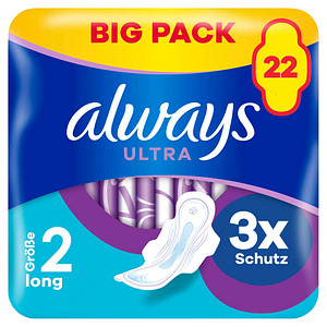 always Binden Ultra Day Long mit Flügeln, 22 St. von Always